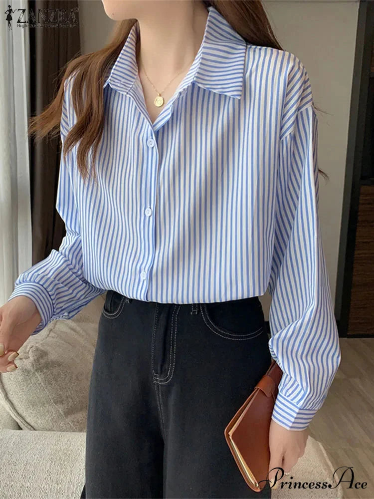 Uneven Lace-Up Button Lapel Blouse