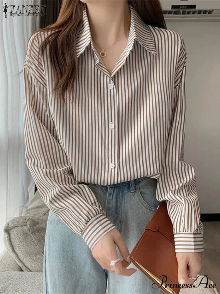 Uneven Lace-Up Button Lapel Blouse