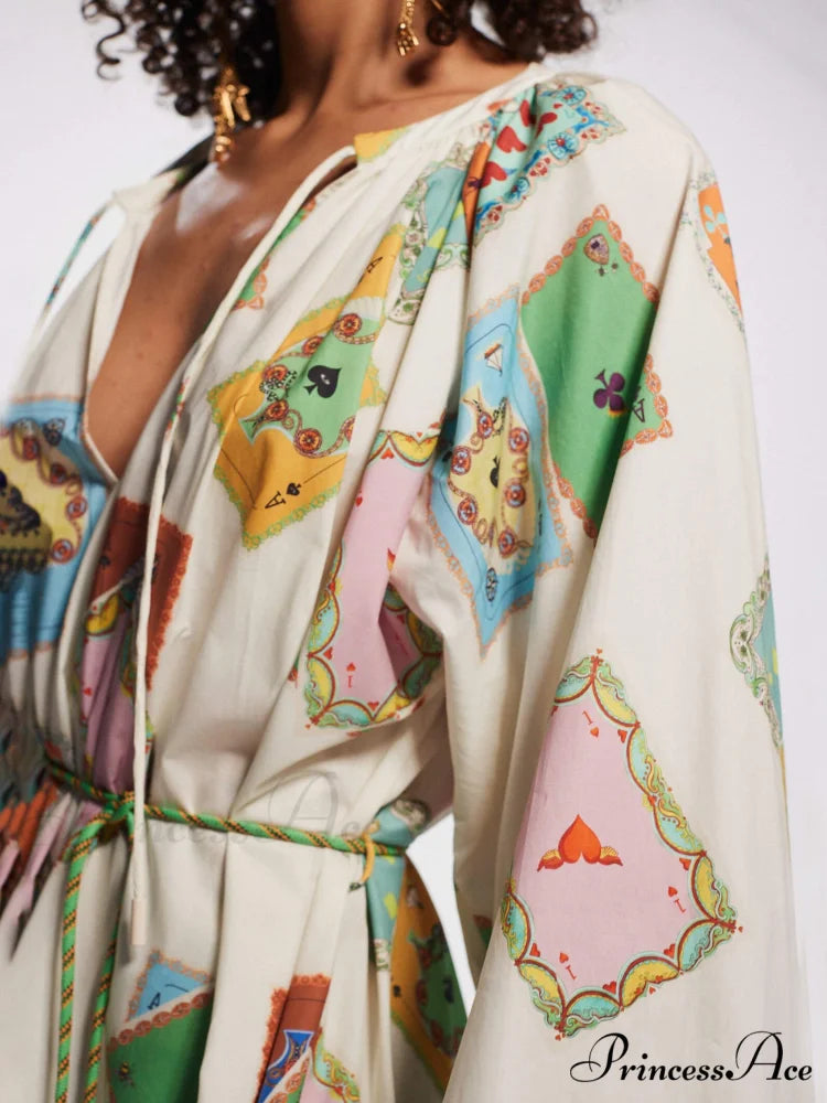 Unique Art Print Bubble Graceful Long Sleeve Versatile Mini Dress