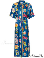 Unique Graffiti Fun Charming Print Midi Dress