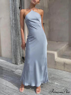 Unique Neckless Stylish Backless Maxi Dresses