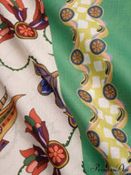 Unique Print Color Match Graceful Balloon Sleeve Shirt Mini Dress