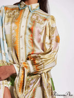 Unique Printed Irregular Charming Knotted Mini Dress