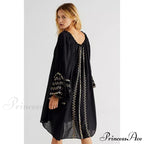 Unpredictable Backless Stitched Seaside Boho Dress