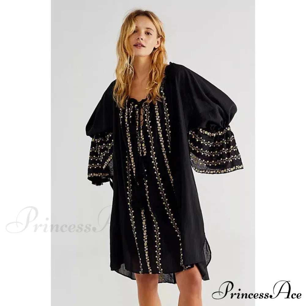 Unpredictable Backless Stitched Seaside Boho Dress