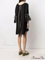 Unpredictable Backless Stitched Seaside Boho Dress