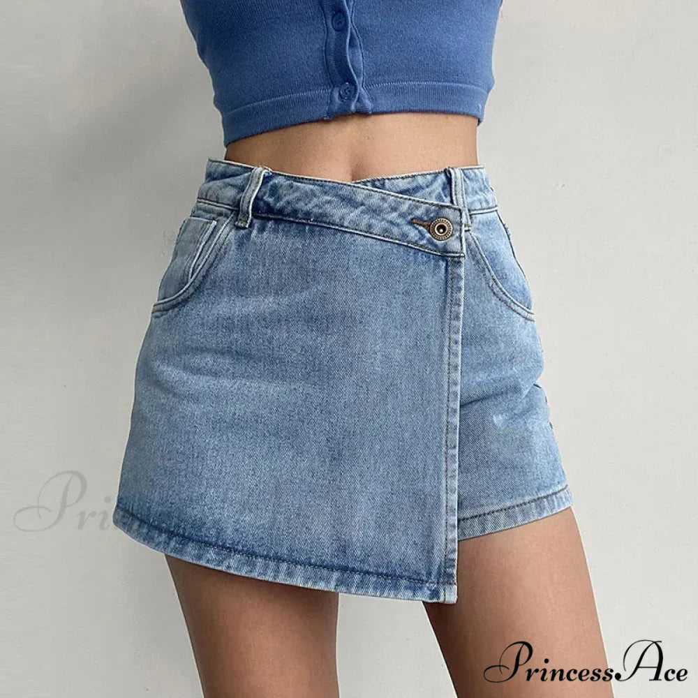 Unpredictable High Waist Denim Skirt