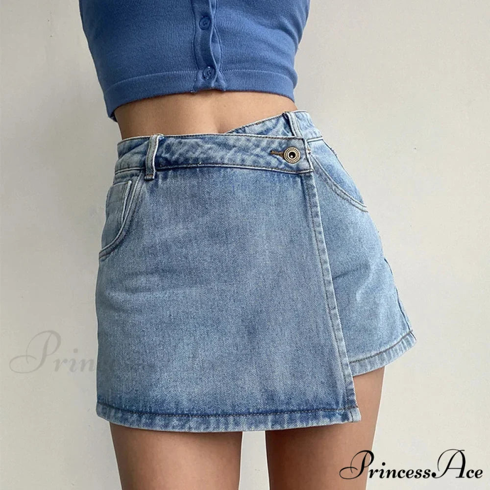 Unpredictable High Waist Denim Skirt