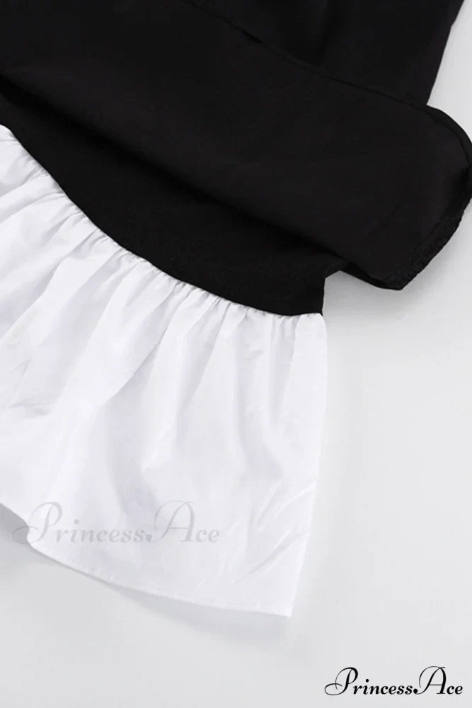 V Neck Babydoll Dress in Solid Color