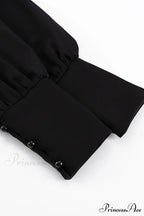 V Neck Babydoll Dress in Solid Color