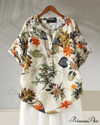 V-neck Patterned T-shirt