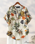 V-neck Patterned T-shirt