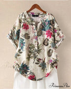 V-neck Patterned T-shirt