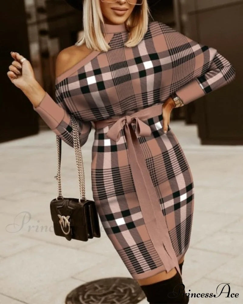 V-Neck Print Batwing Sleeve Skinny Wrap Midi Dress