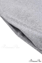 V Neck Sweatshirt Dress with Slit Hem