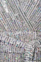 V Neck Tie-waist Dress with Sequins