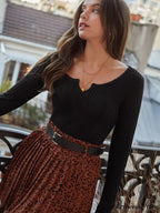 V-shaped Slimming Interior Wear Pit Strip Sweater Knit Top