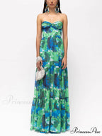 Vacation Casual Printed Charming Wrap-Around Maxi Dress