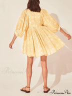 Vacation Retro Style Charming Loose Printed Dress