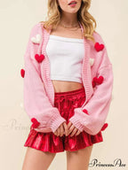 Valentine's Day 3D Heart Embroidery Sweater