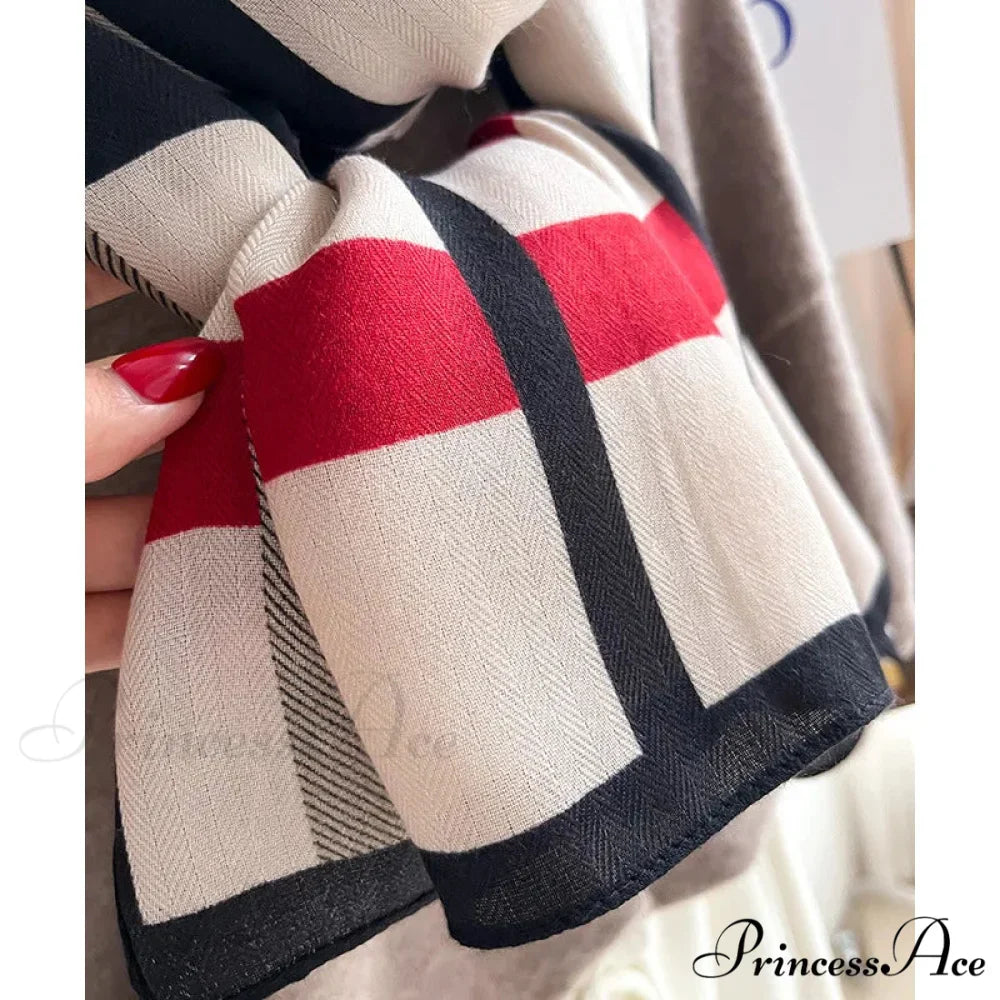 Variegated Banded Sophisticated Winter Scarf