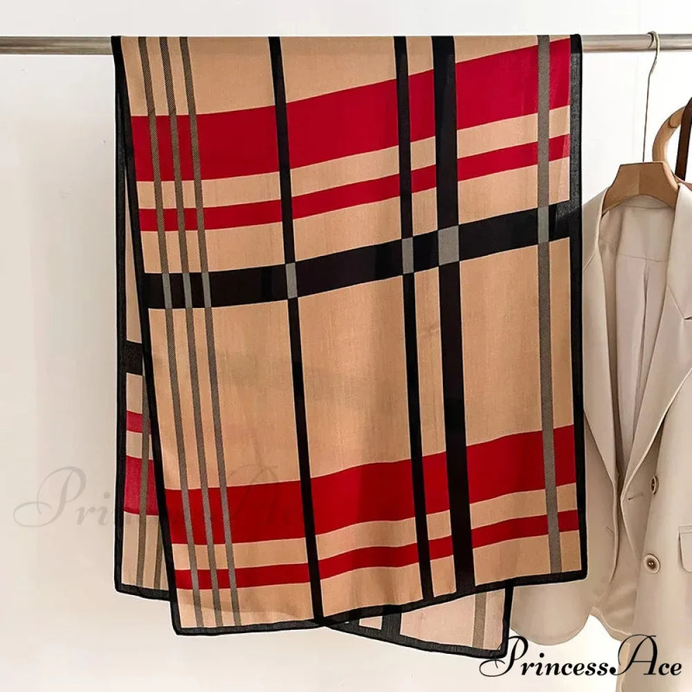 Variegated Banded Sophisticated Winter Scarf