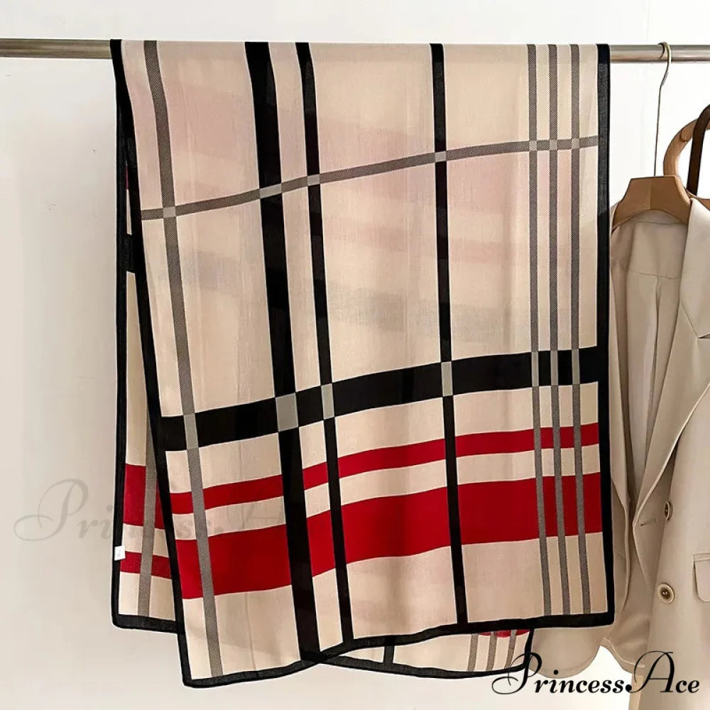 Variegated Banded Sophisticated Winter Scarf