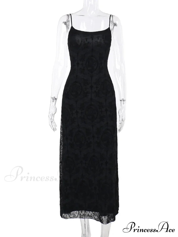 Velvet Cami Spaghetti Strap Party Club Bodycon Maxi Vintage Sleeveless Camisole Dress