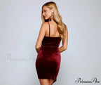 Velvet Dreams Stylish Asymmetrical Mini Dress