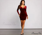 Velvet Vixen Long Charming Sleeve Mini Dress