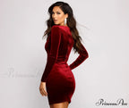 Velvet Vixen Long Charming Sleeve Mini Dress
