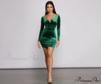 Velvet Vixen Long Charming Sleeve Mini Dress