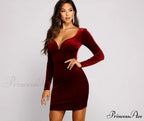 Velvet Vixen Long Charming Sleeve Mini Dress