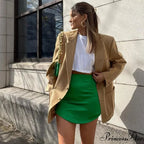 Verdant Silk Form-Fitting Zipper Skirt