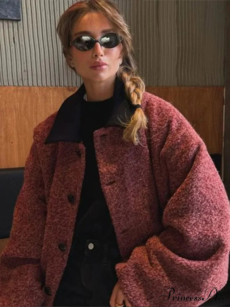 Vestment Sleeve Wool Mix Coat