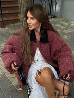 Vestment Sleeve Wool Mix Coat