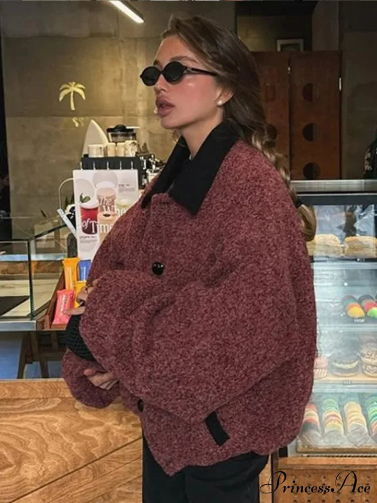 Vestment Sleeve Wool Mix Coat