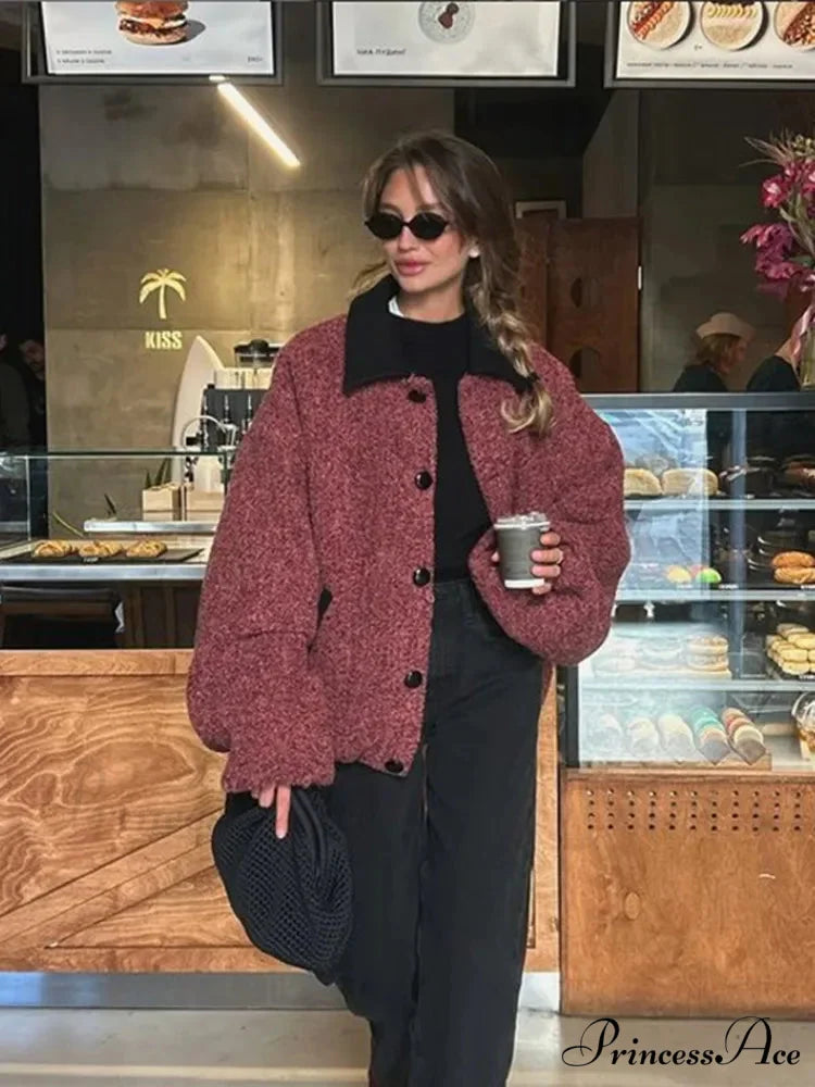 Vestment Sleeve Wool Mix Coat