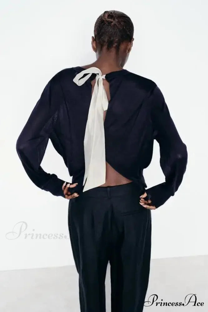 Vibrant Opposing Bow Club Sleeve Cardigan