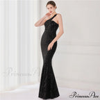 Victoria Formal One-Shoulder Charming Sequined Fishtail Dress