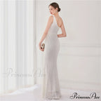 Victoria Formal One-Shoulder Charming Sequined Fishtail Dress