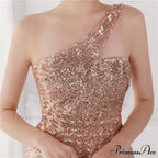 Victoria Formal One-Shoulder Charming Sequined Fishtail Dress