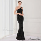 Victoria Formal One-Shoulder Charming Sequined Fishtail Dress