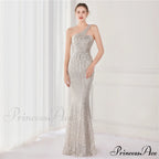 Victoria Formal One-Shoulder Charming Sequined Fishtail Dress
