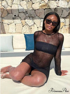 View Long Sleeve Mini Dress