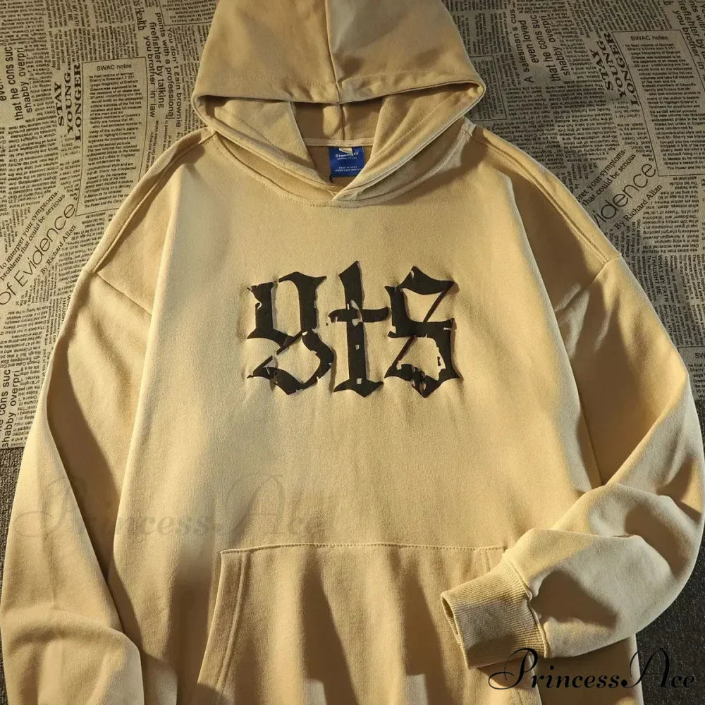 Vintage Big Size Gothic Print Hoodie