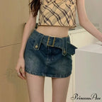 Vintage Black Y2K Sexy High Waist Mini Skirt