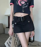 Vintage Black Y2K Sexy High Waist Mini Skirt