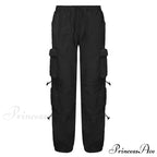 Vintage Cargo Baggy Streetwear Pockets Wide Leg Low Waist Casual Loose Y2k Denim Jean