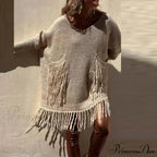 Vintage Casual Knitted Sweater Midi Dress